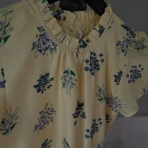 Janie and Jack Yellow Floral Jump Suit